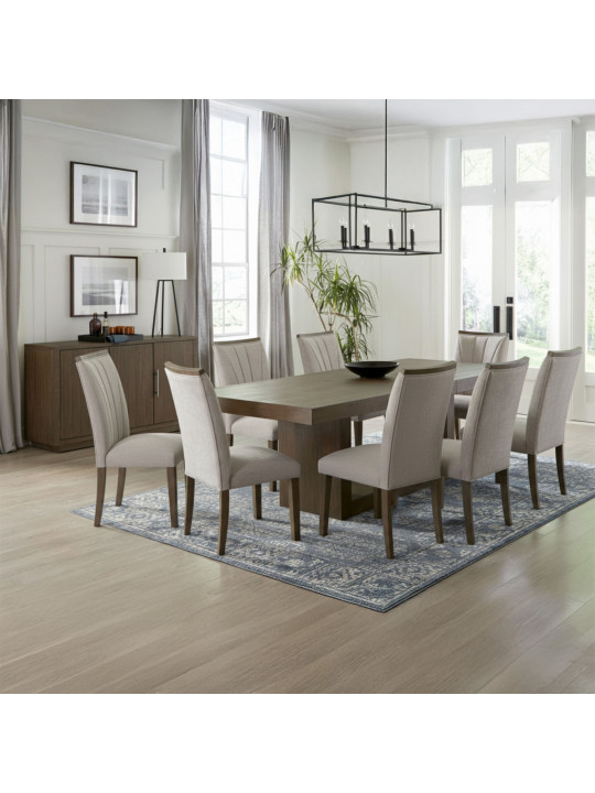 Ճաշասեղանի հավաքածու HOMELEGANCE AMELIA 5764-96/B/S 1+8 COFFEE OAK (6) 