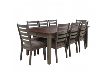 Dining set HOBEL DORA 1+8 GREY/CH SHO599/2 (10) 