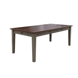 Столовый гарнитур HOBEL DORA 1+8 OAK PIGMENT/GREY/CH SHO599/2 (10) 