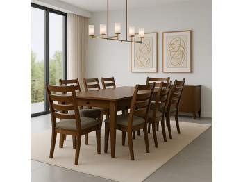 Столовый гарнитур HOBEL DORA 1+8 OAK PIGMENT/CH SHO599/2 (10) 
