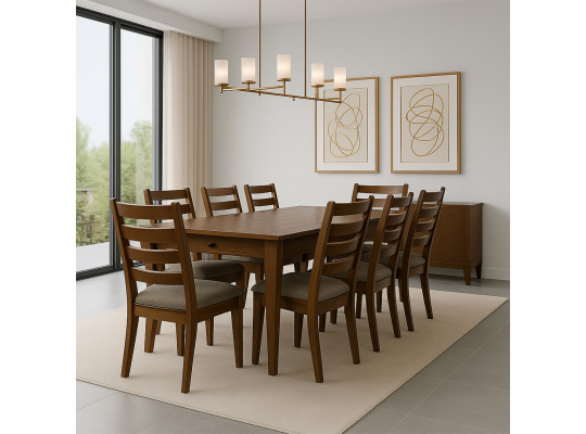 Dining set HOBEL DORA 1+8 OAK PIGMENT/CH SHO599/2 (10) 