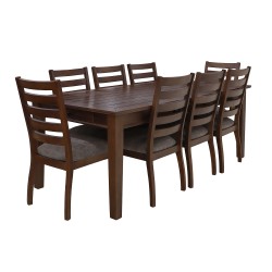 Столовый гарнитур HOBEL DORA 1+8 OAK PIGMENT/CH SHO599/2 (10) 