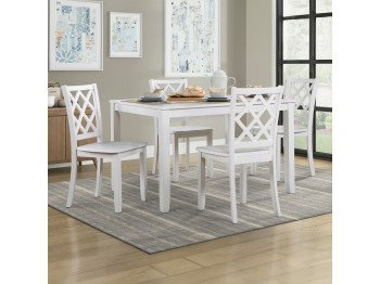 Dining set HOMELEGANCE SALOME 5892WT 1+4 WHITE 