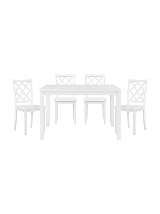 Dining set HOMELEGANCE SALOME 5892WT 1+4 WHITE 