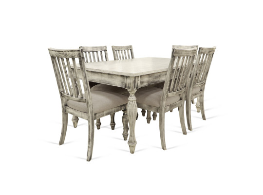 Dining set HOBEL JANZEN 1+6 DT ANTIK GREY/CH BUKLE 9 (7) 