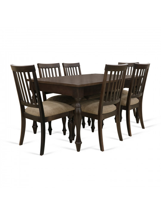 Dining set HOBEL JANZEN 1+6 DT BROWN PIGMENT/CH BONCHUK 7 (7) 