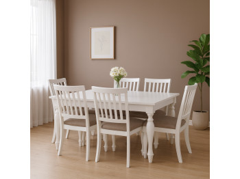 Столовый гарнитур HOBEL JANZEN 1+6 DT WHITE/CH BONCHUK 7 (7) 