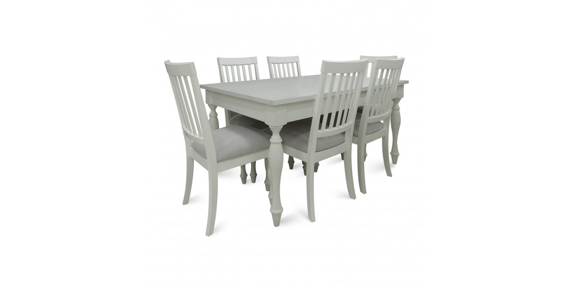 Dining set HOBEL JANZEN 1+6 DT WHITE/CH BUKLE 8 (7) 