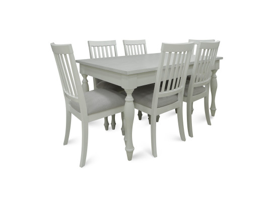 Dining set HOBEL JANZEN 1+6 DT WHITE/CH BUKLE 8 (7) 