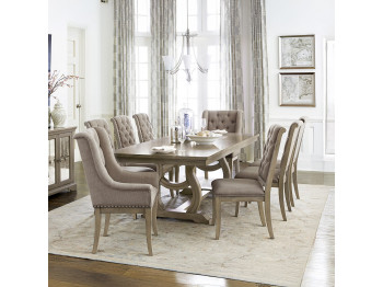 Ճաշասեղանի հավաքածու HOMELEGANCE LUCINDA 5442-96/B/A/S 1+2+6 ASHWOOD BEIGE (6) 