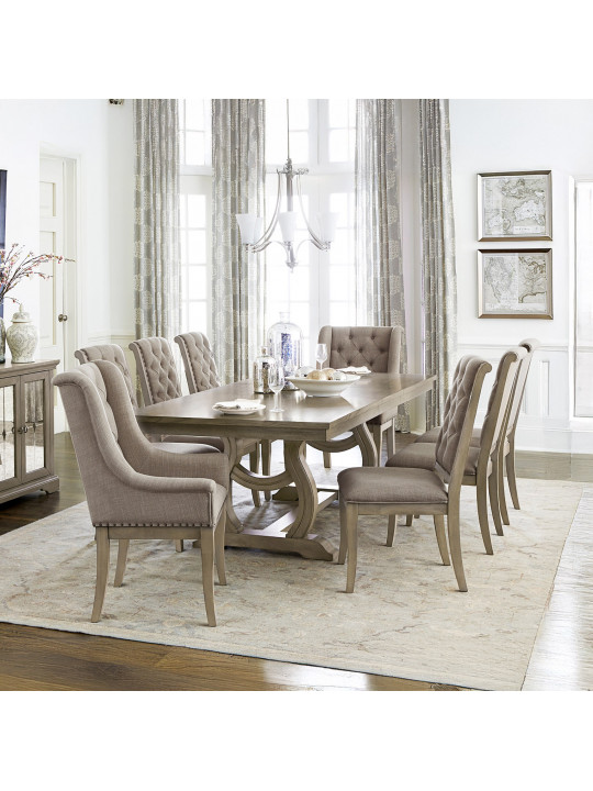 Ճաշասեղանի հավաքածու HOMELEGANCE LUCINDA 5442-96/B/A/S 1+2+6 ASHWOOD BEIGE (6) 
