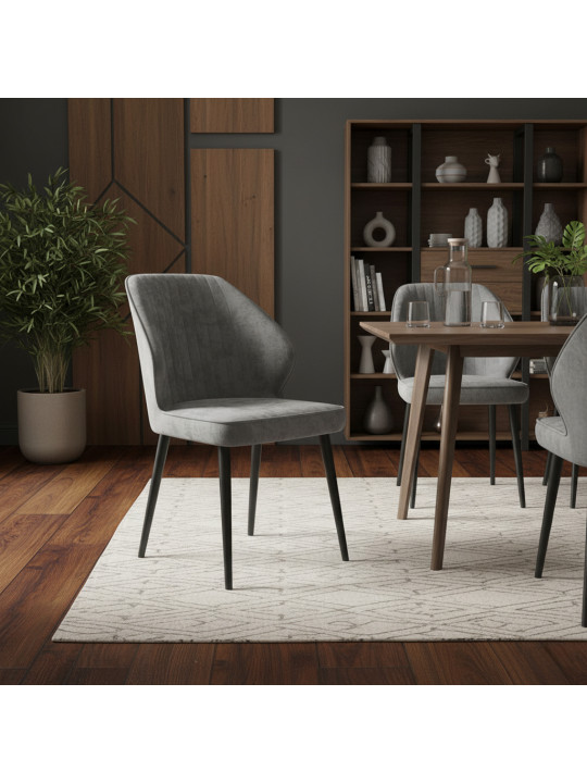 Աթոռ MAMADOMA MICHAEL ЧЕРНЫЙ/GREY LUX B22 