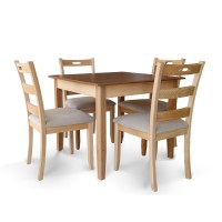 Столовый гарнитур HOBEL MONA 1+4 NATURAL/LEONARDO 3 (4) 
