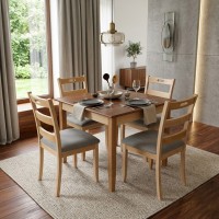 Столовый гарнитур HOBEL MONA 1+4 NATURAL/LEONARDO 3 (4) 