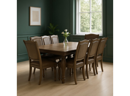 Dining set HOBEL SAGA 1+8 OLD OAK/PHANTOM 6 (10) 