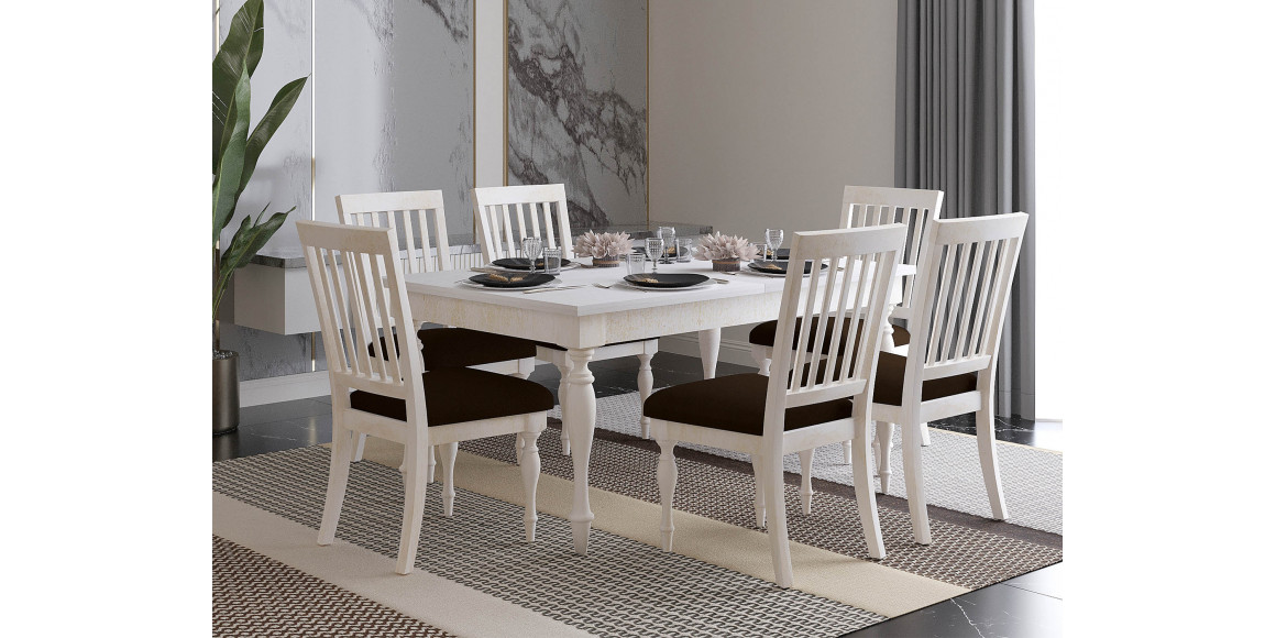 Dining set HOBEL JANZEN 1+6 DT ANTIK GOLD/CH BONCHUK 27 (7) 