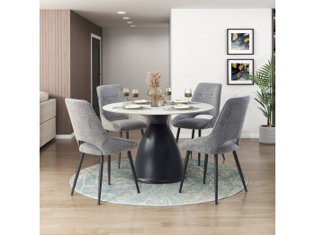 Ճաշասեղանի հավաքածու HOMELEGANCE TORRA 6047-48RD/RDB/S 1+4 GREY (4) 