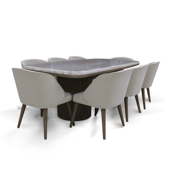 Столовый гарнитур TRISWIFT DESIGNS CERVIA 1+8 MARBLE (6) 