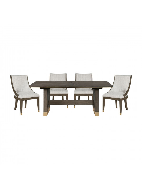 Ճաշասեղանի հավաքածու HOMELEGANCE VIENNA 5933-96/B/A 1+8 WENGE/GOLD (6) 