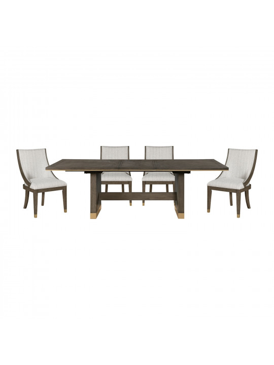 Ճաշասեղանի հավաքածու HOMELEGANCE VIENNA 5933-96/B/A 1+8 WENGE/GOLD (6) 