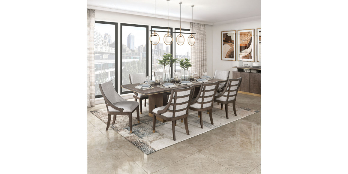 Столовый гарнитур HOMELEGANCE VIENNA 5933-96/B/A 1+8 WENGE/GOLD (6) 