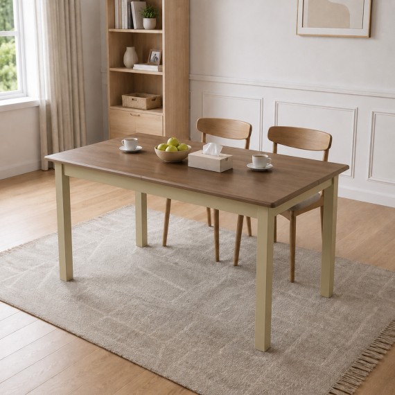 Dining table HOBEL 01A DT (90X160X200) GREY BEIGE/OAK PIGMENT (1) 