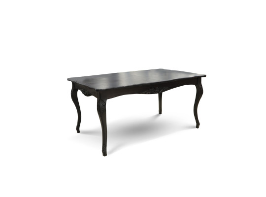 Dining table HOBEL 02A (100X160X200) CHOCOLATE PIGMENT (1) 