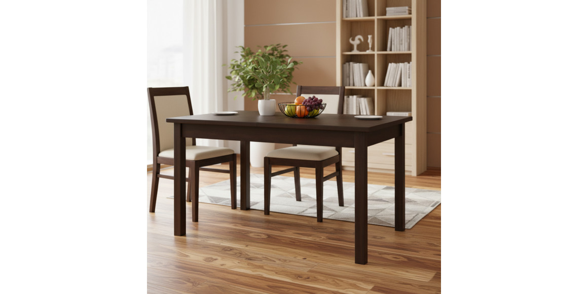 Обеденный стол HOBEL 03A DT (80X120X150) BROWN PIGMENT NEW (1) 