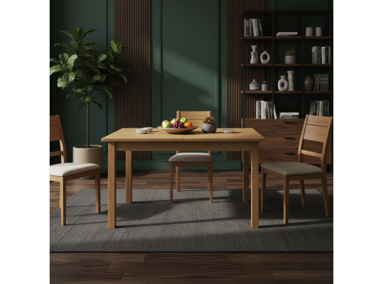 Обеденный стол HOBEL 03A DT (80X120X150) NATURAL (1) 