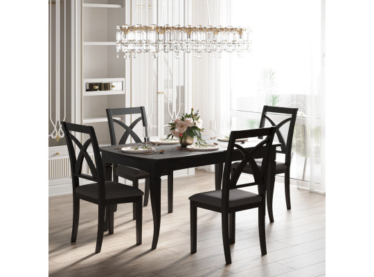 Обеденный стол HOBEL 06A DT (90X160X200) CHOCOLATE PIGMENT (1) 