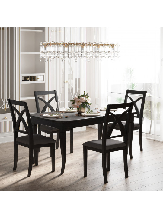 Dining table HOBEL 06A DT (90X160X200) CHOCOLATE PIGMENT (1) 