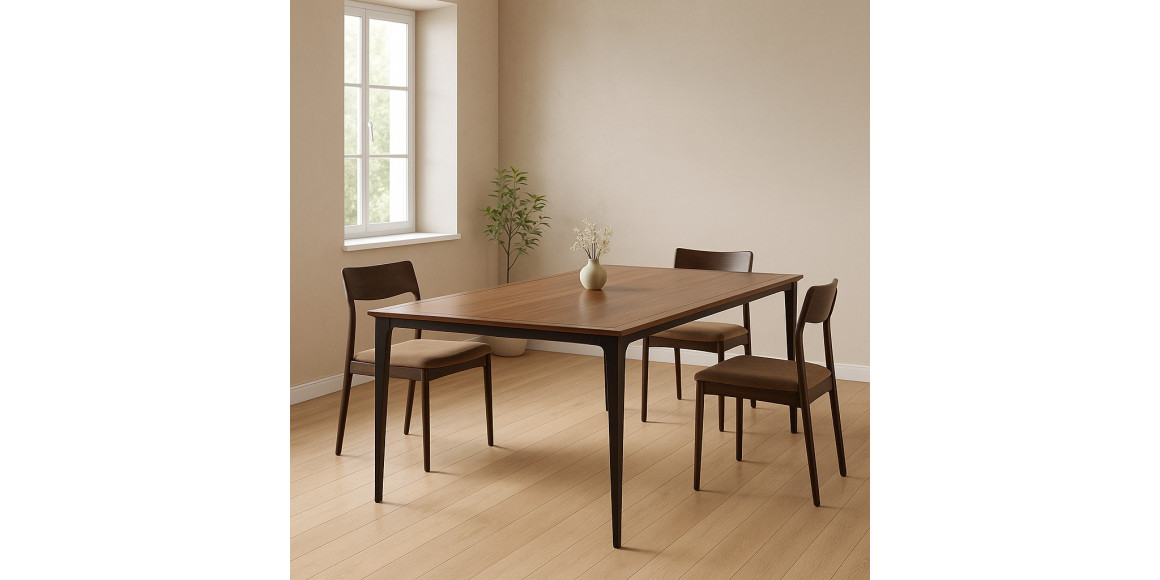 Ճաշասեղան HOBEL AMBER 100x200 WALNUT (3) 