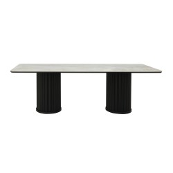 Dining table HOBEL ASKAR 90X238 METAL BLACK/BIANCA GOLD-GREY (4) 