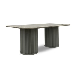 Dining table HOBEL ASKAR 90X238 METAL BLACK/BIANCA WHITE-GREY (4) 