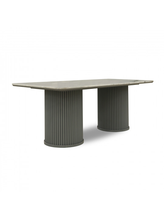 Dining table HOBEL ASKAR 95X200 METAL GREY/MARMAR GREY (3) 