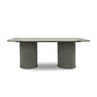 Обеденный стол HOBEL ASKAR 90X238 METAL BLACK/BIANCA WHITE-GREY (4) 