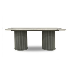Dining table HOBEL ASKAR 90X238 METAL BLACK/BIANCA WHITE-GREY (4) 
