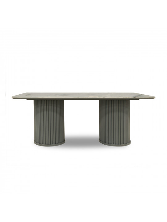 Dining table HOBEL ASKAR 95X200 METAL GREY/MARMAR GREY (3) 
