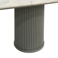 Обеденный стол HOBEL ASKAR 90X238 METAL BLACK/BIANCA WHITE-GREY (4) 