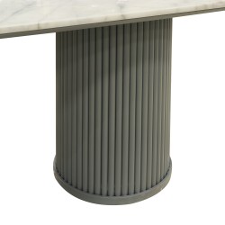 Dining table HOBEL ASKAR 90X238 METAL BLACK/BIANCA WHITE-GREY (4) 