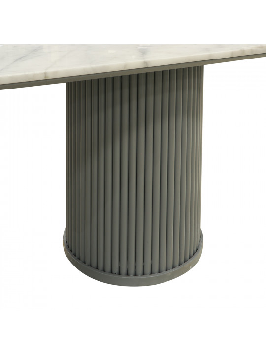 Dining table HOBEL ASKAR 95X200 METAL GREY/MARMAR GREY (3) 