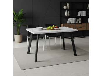 Обеденный стол MAMADOMA BORG-120, РАЗДВИЖНОЙ 120(160)X80, СЕРЫЙ СЛАНЕЦ/ЧЕРНЫЙ, 1 (УПАК.) 