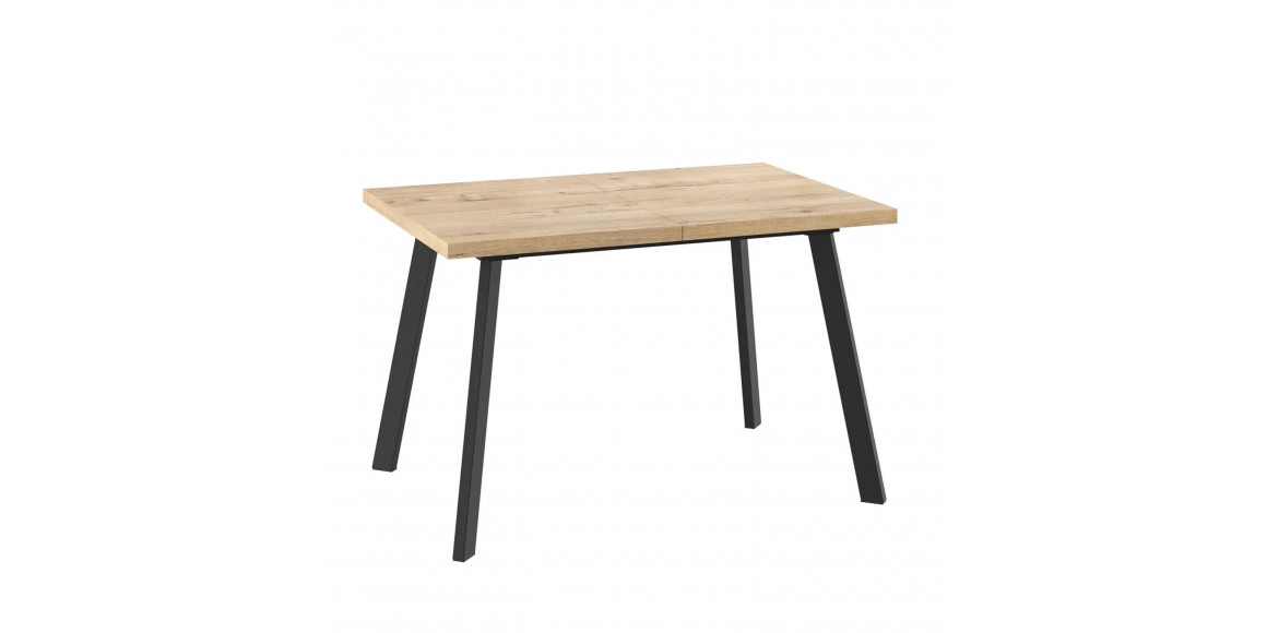Обеденный стол MAMADOMA BORG-120, РАЗДВИЖНОЙ 120(160)X80, ДУБ ИРЛАНДКИЙ/ЧЕРНЫЙ, 1 (УПАК.) 