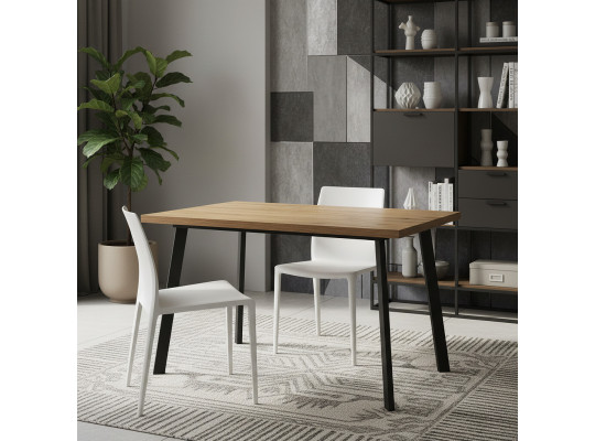 Ճաշասեղան MAMADOMA BORG-140, РАЗДВИЖНОЙ 140(180)X85, ДУБ ВЕЛИНГТОН/ЧЕРНЫЙ,1 (УПАК.) (1) 