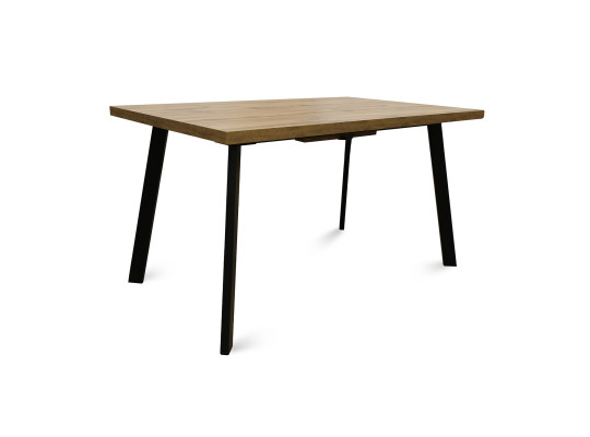 Обеденный стол MAMADOMA BORG-140, РАЗДВИЖНОЙ 140(180)X85, ДУБ ВОТАН/ЧЕРНЫЙ, 1 (УПАК.) (1) 