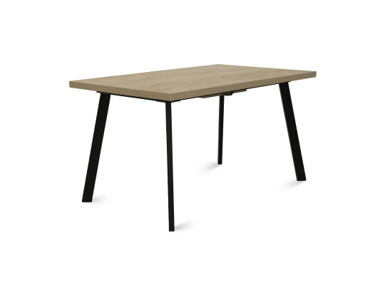 Обеденный стол MAMADOMA BORG-140, РАЗДВИЖНОЙ 140(180)X85, ДУБ ИРЛАНДСКИЙ/ЧЕРНЫЙ, 1 (УПАК.) (1) 