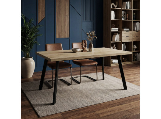 Ճաշասեղան MAMADOMA BORG-140, РАЗДВИЖНОЙ 140(180)X85, ДУБ ИРЛАНДСКИЙ/ЧЕРНЫЙ, 1 (УПАК.) (1) 