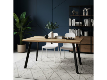 Dining table MAMADOMA BORG-140, РАЗДВИЖНОЙ 140(180)X85, ДУБ КАНЬОН/ЧЕРНЫЙ, 1 (УПАК.) (1) 