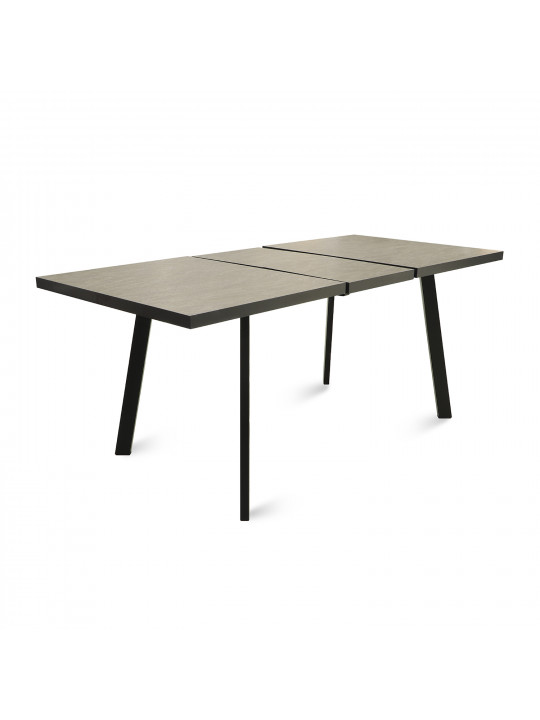 Ճաշասեղան MAMADOMA BORG-140, РАЗДВИЖНОЙ 140(180)X85, БЕЖЕВЫЙ КАМЕНЬ-HPL/ЧЕРНЫЙ (УПАК.) (1) 