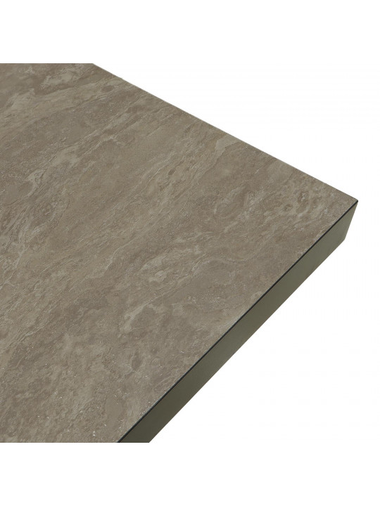 Ճաշասեղան MAMADOMA BORG-140, РАЗДВИЖНОЙ 140(180)X85, БЕЖЕВЫЙ КАМЕНЬ-HPL/ЧЕРНЫЙ (УПАК.) (1) 